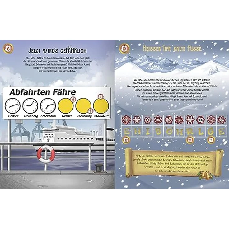 Ars Edition Escape-Stickerbuch Adventskalender - Das Versteck in den Bergen, 24 spannende Rätsel und Aufgaben, für Kinder ab 8 Jahren – Bild 7