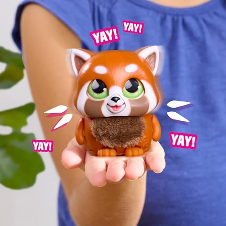 Just Play furReal Handfuls Shy the Red Panda, interaktive Spielfigur mit über 50 Sound- und Bewegungsreaktionen, 3,5 Zoll, rot – Bild 3