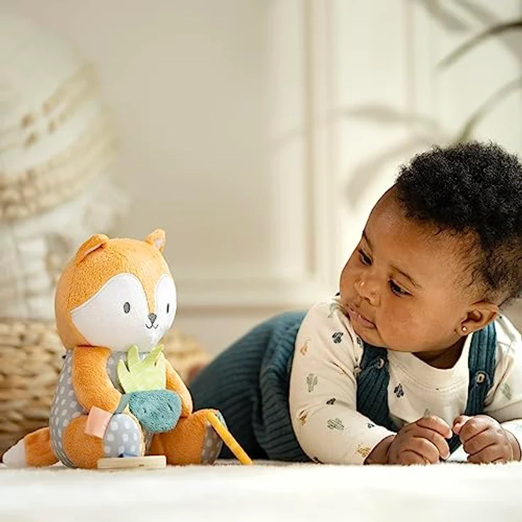 Ingenuity Calm Springs Kitt der Fuchs, Plüsch Spielgefährte mit BPA-freiem Sonnenbeißring und verschiedenen Stofftexturen, geeignet für 0-36 Monate – Bild 3