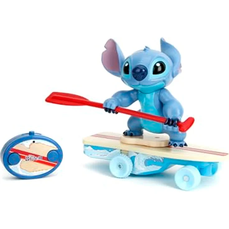 Jada RC Stitch Surfing Stitch, 25 cm ferngesteuertes Fahrzeug mit 2,4 GHz Funkfrequenz und vielseitigen Funktionen, mehrfarbig – Bild 4