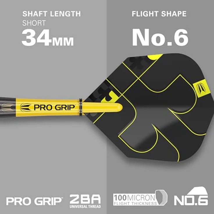 Target Darts Bolide Void 01, Darts Set mit 22G 90% Wolfram, schwarzem Swiss Point System und Pro Grip Shafts – Bild 3