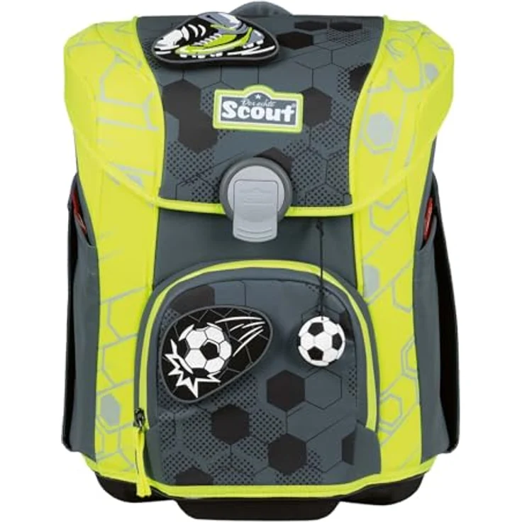 Scout Micro Schulranzen-Set 4 Superflash Extreme Soccer Star, 4-teilig mit ergonomischem Tragesystem und fluoreszierenden Sicherheitsflächen – Bild 2