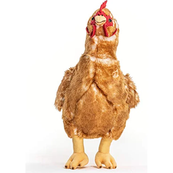 Uni-Toys - Henne braun - 37 cm (Höhe) - Plüsch-Huhn, Vogel - Plüschtier, Kuscheltier – Bild 3