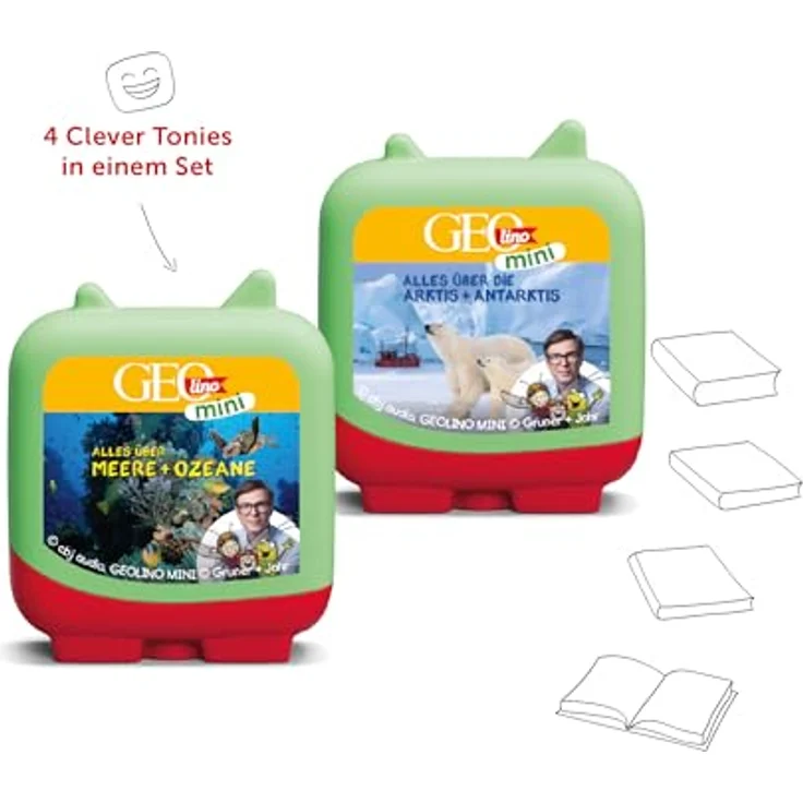 tonies Hörspielfigur Clever Tonie Geolino - Set - Natur, Meere, Sterne, Arktis & Antarktis, 4er Pack – Bild 4