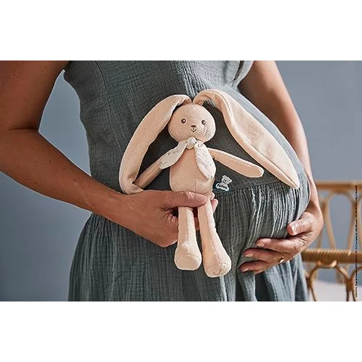 KALOO Lapinoo, Pfirsichfarbener Hase, Baby-Plüschtier aus Cord, 25 cm, sehr weiches Material, Geschenkbox, geeignet ab Geburt, K218015 – Bild 2