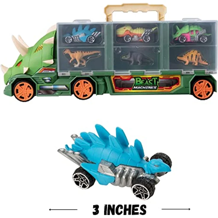 Teamsterz Beast Machines Transporter Dinosaur, Spielzeugauto für Kinder ab 3 Jahren, robust und kreatives Lernspielzeug – Bild 9