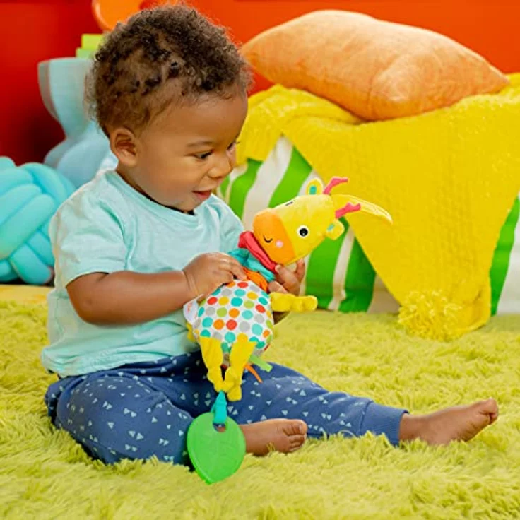 Bright Starts Pull, Play 'n Boogie Plüschgiraffe, erweiterbarer Körper mit fröhlichen Melodien, für Neugeborene und älter – Bild 3