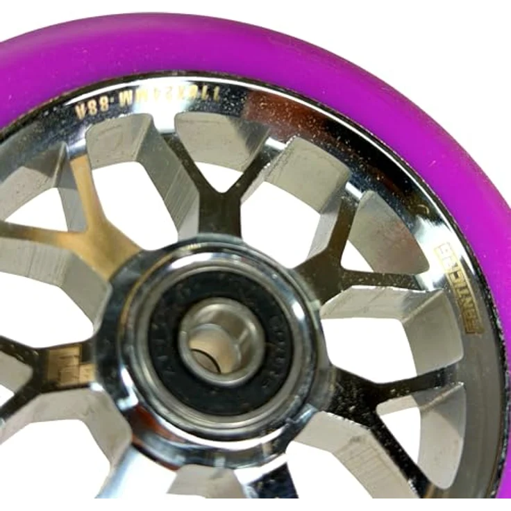 Fantic26 Spy7 Stuntscooter, 110mm Rolle mit ABEC-11 Lager, Chrome/Pu Lila – Bild 2