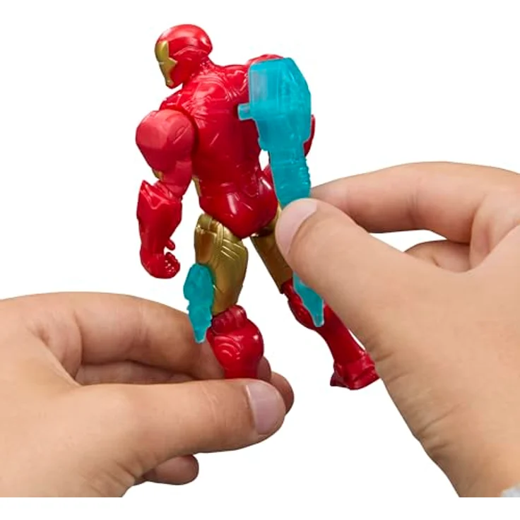 AVENGERS Marvel Avengers ActionVerse Iron Man Action-Figur (11,4 cm), 9 Bewegungspunkte, mit 5 abnehmbaren blauen Accessoires für Kinder ab 4 Jahren – Bild 5