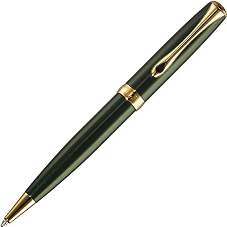 DIPLOMAT Füllfederhalter Kugelschreiber Excellence A2 Evergreen, Ganzmetallgehäuse mit Effekt-Pigment-Lackierung, vergoldete Beschlagteile, easyFlow Großraummine
