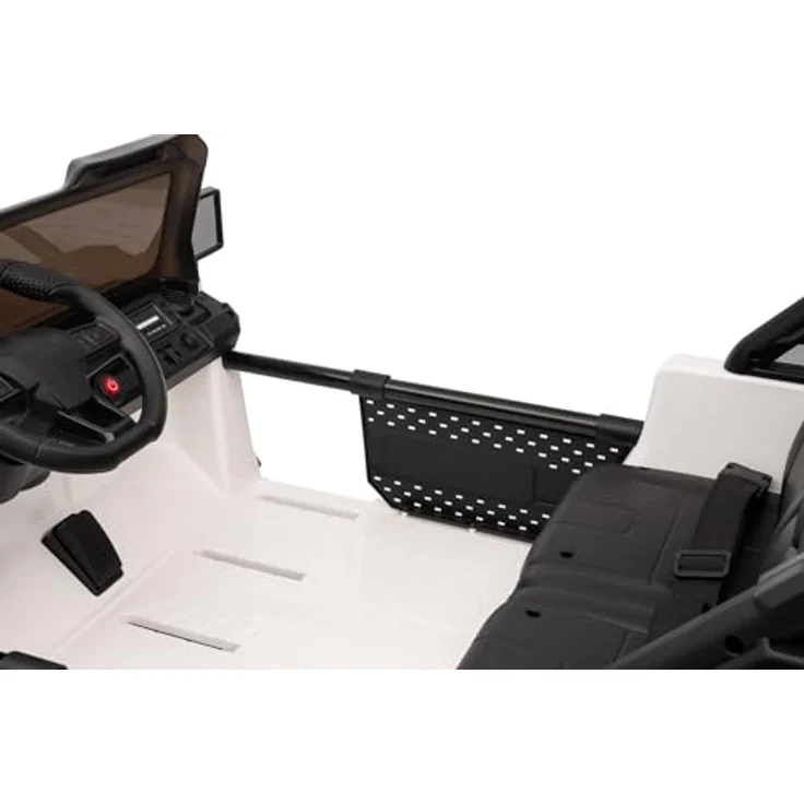 RIRICAR Beneo Motors OFFRIDE 4x4² Zweisitzer 12V, elektrisches Kinderauto in schwarz, MP3-Player, 4x4 Antrieb, Lithium-Akku, große EVA-Räder mit Hinterradfederung, Fernbedienung, LED-Lichter – Bild 2
