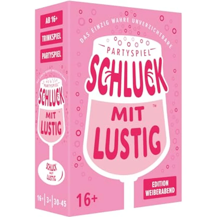 Kylskapspoesi AB KYL43043 Schluck mit Lustig-Weiberabend, Kartenspiel für 2-8 Spieler, rosa, ab 16 Jahre, Spieldauer 30-45 Min. – Bild 1