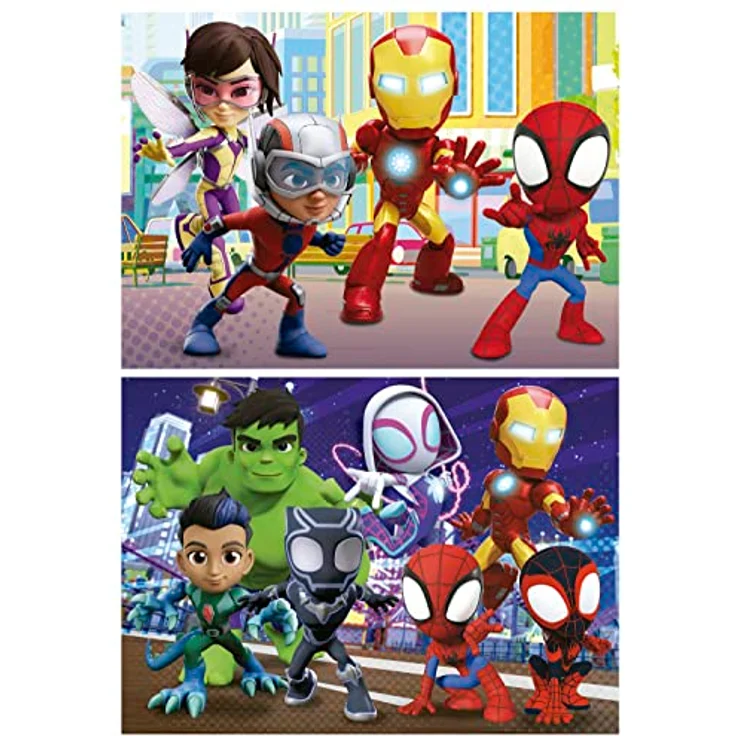 Educa - Puzzle 2x48 Teile für Kinder ab 4 Jahren | Spidey und Seine Super-Freunde, FSC-zertifiziertes Kinderpuzzle, Marvel, Spiderman (19678) – Bild 2