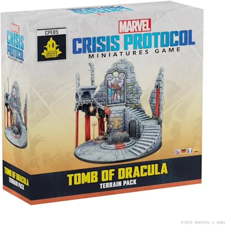 Atomic Mass Games Marvel: Crisis Protocol - Tomb of Dracula Terrain Pack, Erweiterung für Strategiespiel mit Geländeteil und One-Shot-Karten – Bild 1