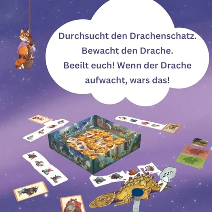 HUCH! Dream Dragon Dream, Kinderspiel und Familienspiel, kooperatives Echtzeit-Memospiel mit 3D Drachenfigur, für 2 bis 5 Spieler ab 6 Jahren – Bild 3