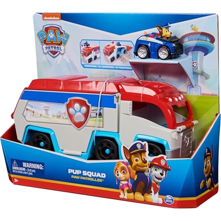 Spin Master Paw Patrol Pup Squad Patroller, Spielzeug-Transporter mit Chase-Fahrzeug und Fahrzeugabschussrampe, 25 cm lang – Bild 10