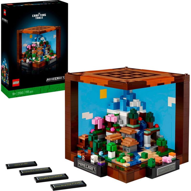 LEGO® Konstruktionsspielsteine Die Werkbank (21265), LEGO Minecraft, (1195 St), Made in Europe