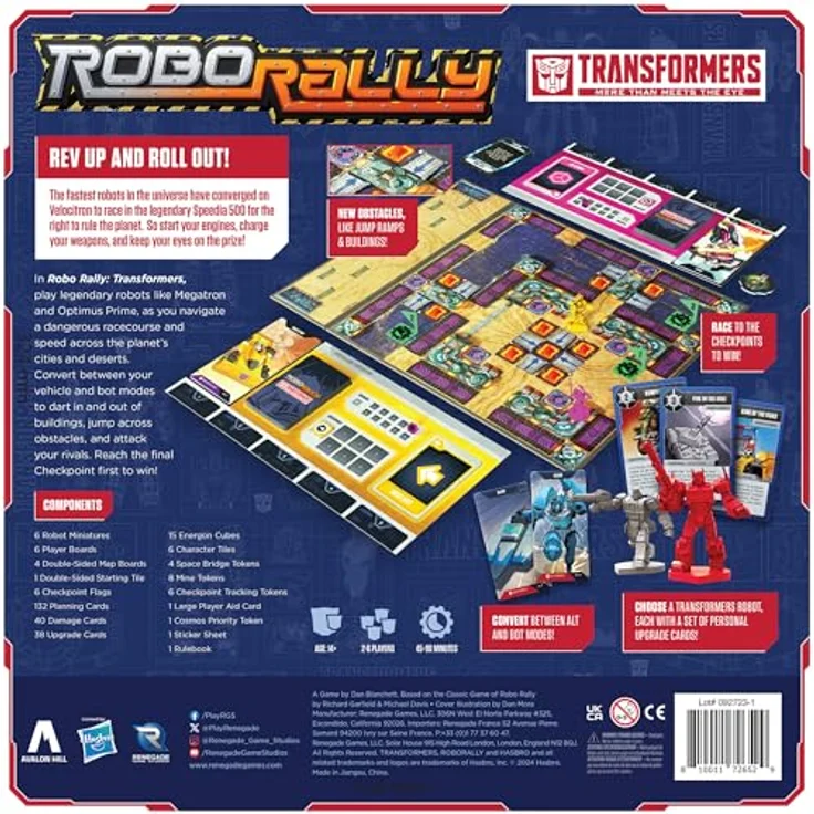 Renegade Game Studios: Robo Rally: Transformers – Rennbrettspiel, mit 6 Transformers Miniaturen, ab 14 Jahren, 2–4 Spieler, 45–90 Minuten – Bild 2