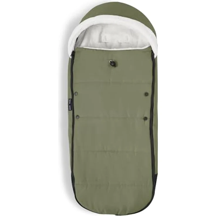 Stokke YOYO Fußsack, Olive - Sherpa-Futter, Fleece-Kapuze mit Kordelzug, doppelte Wattierung - Maschinenwaschbar bei 30°C - Inklusive kleiner Tasche – Bild 1