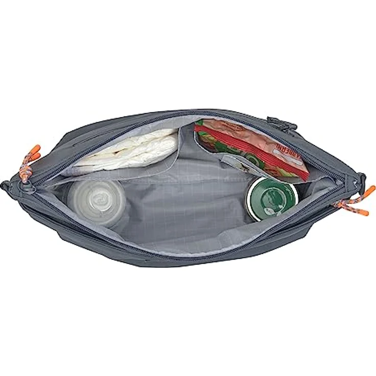LÄSSIG Baby Kinderwagenorganizer Umhängetasche Kinderwagentasche inkl. Kinderwagenbefestigung/GRE Buggy Bum Bag anthracite – Bild 3