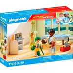 Playmobil® Konstruktions-Spielset Kinderarzt mit Teddybär (71619), Action Heroes, (28 St), Made in Europe
