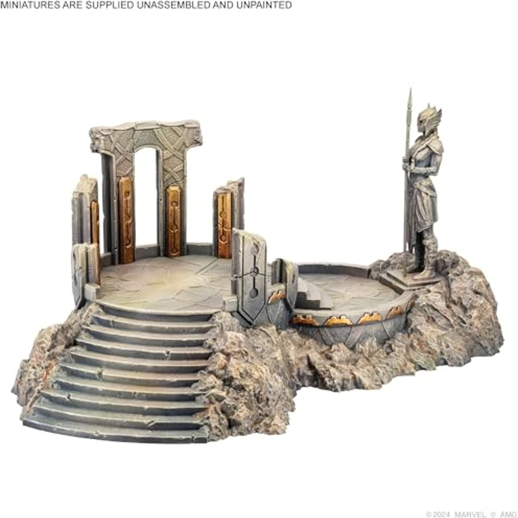 Atomic Mass Games Marvel Crisis Protocol - Asgardian Shrine, detailreiches Geländeset aus Asgard für strategische Miniaturenspiele – Bild 3
