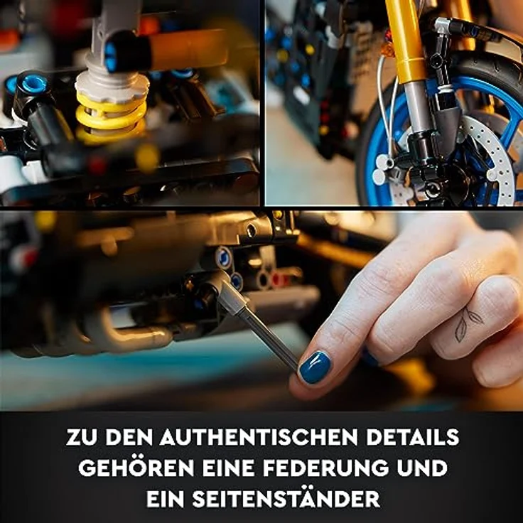 LEGO 42159 Technic Yamaha MT-10 SP Motorrad-Modellbausatz für Erwachsene, authentisches Fahrzeug-Modell mit 4-Zylinder-Motor, funktionsfähiger Lenkung und AR-App, Geschenk für Männer und Frauen – Bild 4