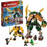 LEGO 71794 NINJAGO Lloyds und Arins Ninja Training-Mechs Set mit 2 kombinierbaren Action-Figuren und 5 Minifiguren, Ninja-Kampfspielset, Geschenk für Kinder