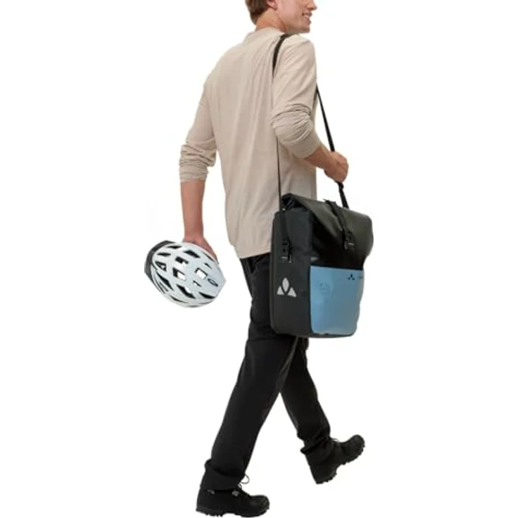 VAUDE Aqua Back Color, Gepäckträgertasche aus recycelten Materialien, wasserdicht, 48 Liter, Schwarz – Bild 6