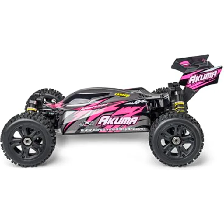 Carson Akuma Buggy 500409083, 1:8 RC Fahrzeug 4WD, 70 km/h, pink, wetterfest, inkl. 2x Lipo-Akkus und 2,4 GHz Fernsteueranlage – Bild 2