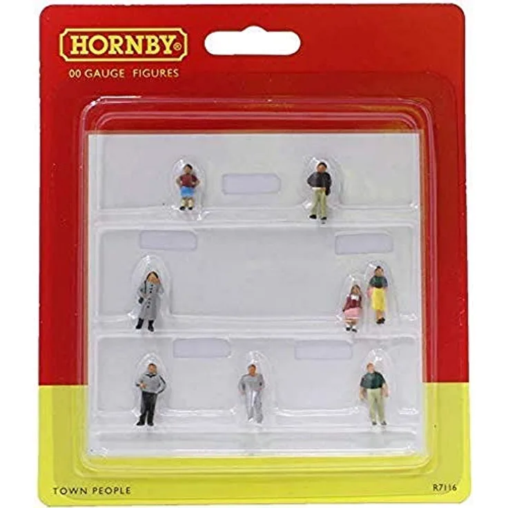 Hornby R7116 Town People Zubehör-Kit Menschen & Scale Auto, Mehrfarbig