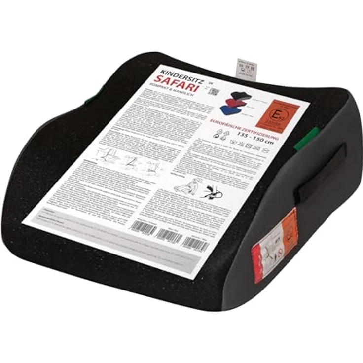 Autokindersitz SitzerhoehungPolystyrol Safari Kindersitzerhoehung Gruppe II/III von 15-36 kg Schwarz-Grau – Bild 9