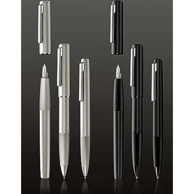 Lamy aion Tintenroller, 0,6 mm, schwarz, Gehäuse aus eloxiertem Aluminium, federnd gelagerter Edelstahlclip – Bild 7