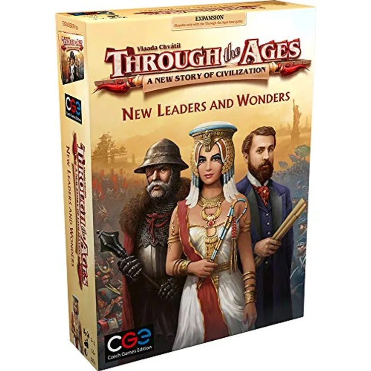 Czech Games Edition Through The Ages: New Leaders & Wonders, Brettspiel für 2-4 Spieler, ab 14 Jahren, Premiumqualität