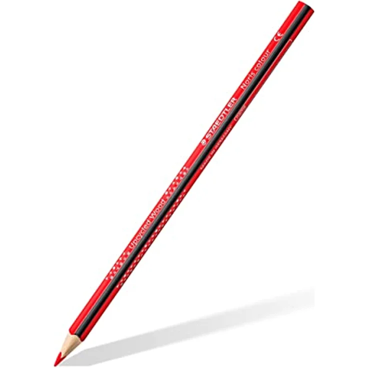 STAEDTLER Buntstifte Noris colour, ergonomisches Dreikantformat, rutschfeste Soft-Oberfläche, hohe Bruchfestigkeit, Made form Upcycled Wood, 24 Farbstifte im Kartonetui, 187 C24 – Bild 2