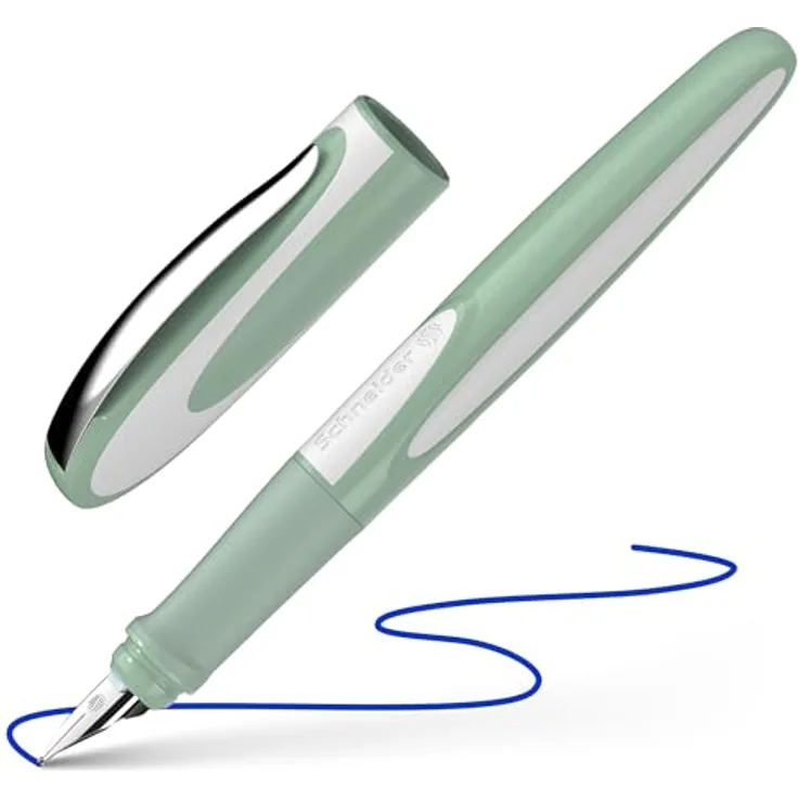 SCHNEIDER Füllhalter Ray M, Füller mit Edelstahlfeder und ergonomischem Griff, Farbe pistacchio