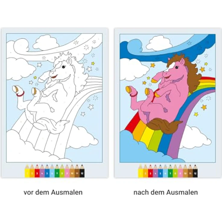 Ravensburger Verlag GmbH Malen nach Zahlen CreArt - Malen nach Zahlen - Zauberponys, magische Ausmalmotive, altersgerechte Motive, nummerierte Ausmalfelder, zarte Zahlen, handelsübliche Farbpalette – Bild 6