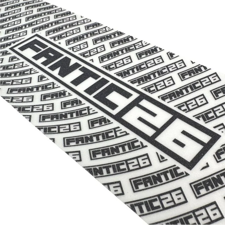 Fantic26 Stunt-Scooter Griptape 58,5cm x 15,5cm Repeat Schwarz/Clear - Reißfestes/wasserfestes PVC Material, Silikoncarbid Grit, Individuell anpassbar – Bild 1