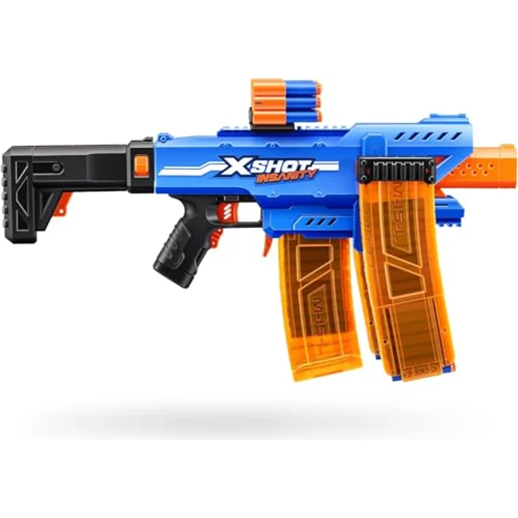 Zuru Insanity Motorized Clip Blaster, voll motorisiert mit 4 Clips und Reichweite bis 27 m – Bild 3