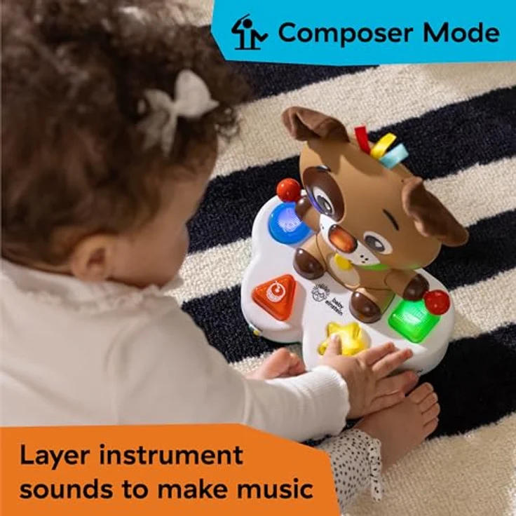 Baby Einstein Drum & Learn Dean - Multisensorisches Babyspielzeug mit 2 Spielmodi, Farben, Formen & Instrumenten, 50+ Klänge, Ab 6 Monaten – Bild 4