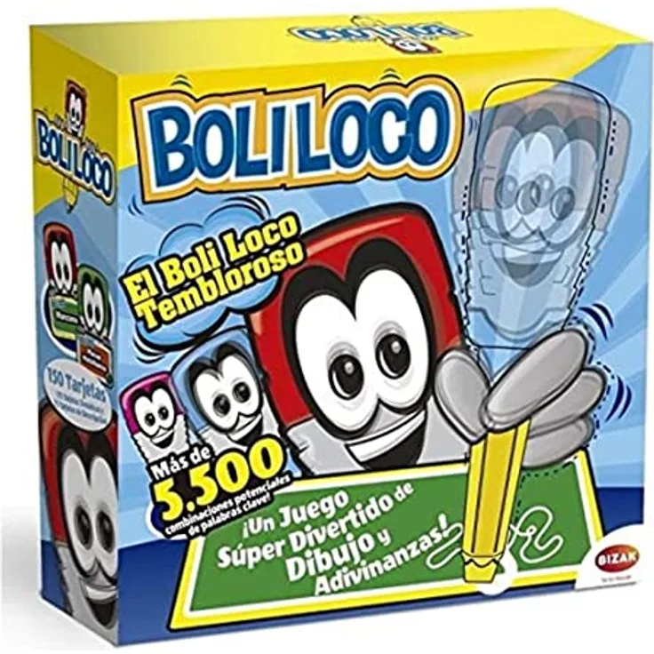 Bizak Boli Loco Tischspiel 63391801, Brettspiel aus Pappe und Kunststoff für 2-4 Spieler, empfohlen ab 6 Jahren, Spanisch