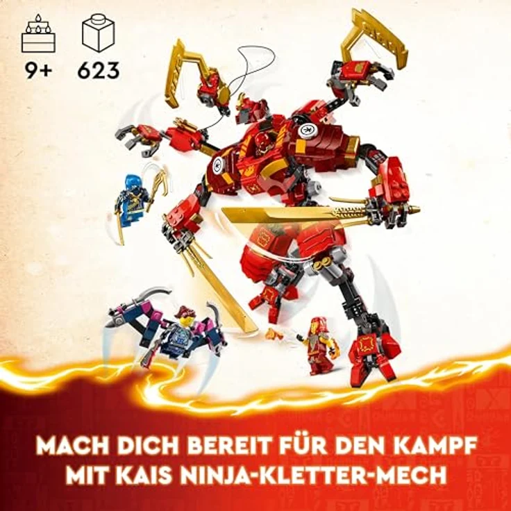 LEGO® Konstruktionsspielsteine Kais Ninja-Kletter-Mech (71812), LEGO® NINJAGO, (623 St), Made in Europe – Bild 4