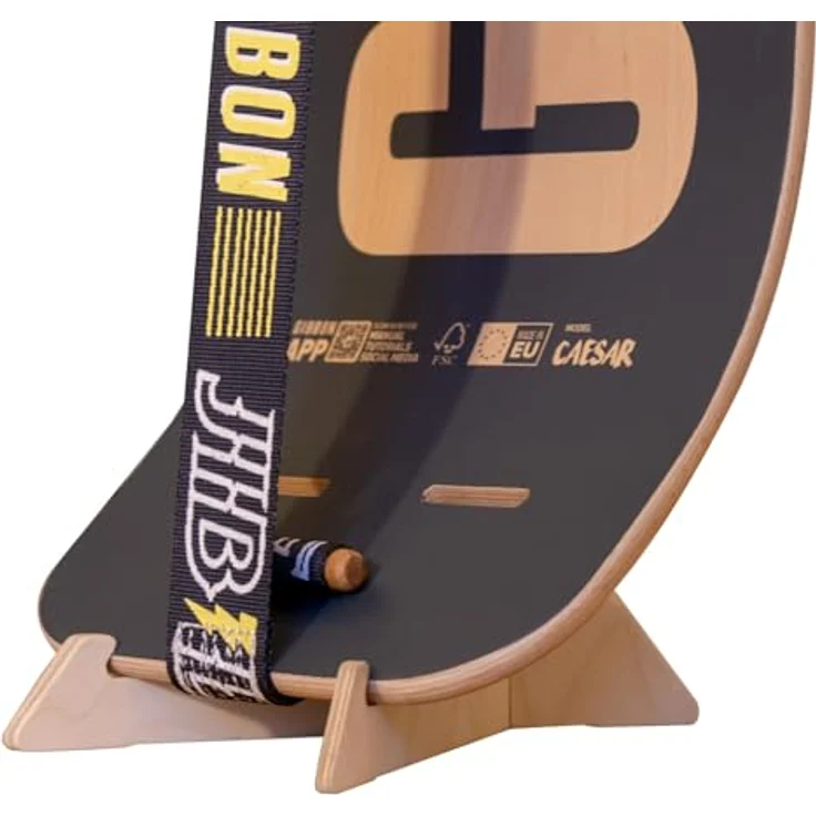Gibbon Slackline 0.28 m, Balancespiel mit braunem Birke-Ständer – Bild 5