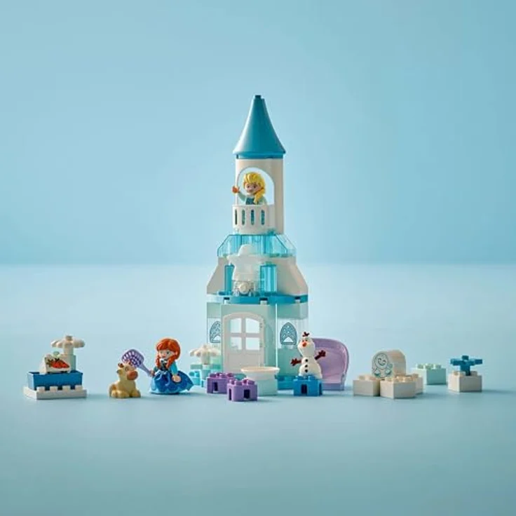 LEGO DUPLO Disney Frozen Annas und Elsas Party im Eispalast (10455) mit Figuren, aufklappbarem Schloss und mehrfarbigem Lichtstein für kreatives Spielen ab 2 Jahren – Bild 6