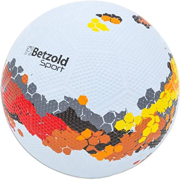Betzold Sport Schulhof-Fußball, robuster Ball in Größe 5 für Pausenspaß im Freien, pflegeleichte Gummihülle – Bild 5