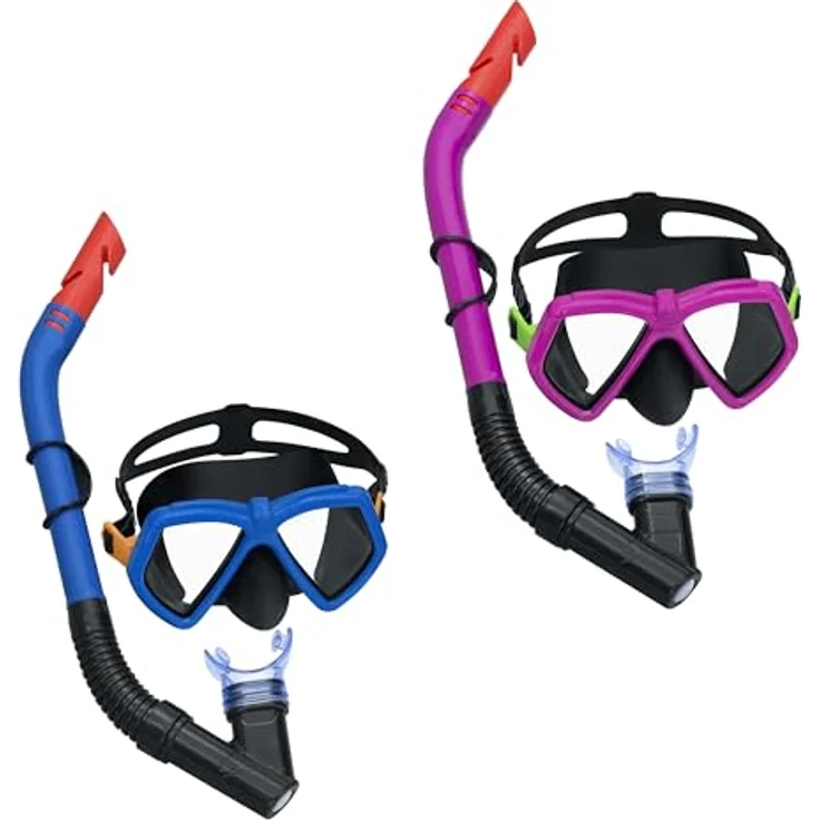 Bestway Dominator Tauchset, Schnorchel Set 2-fach sortiert, ideal für Kinder und Erwachsene – Bild 1