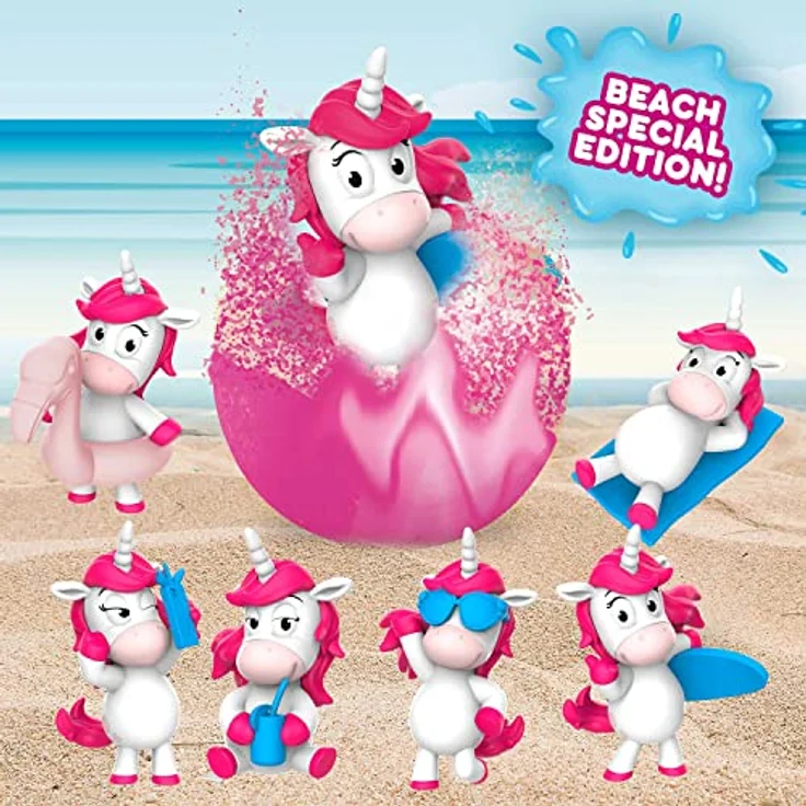 CRAZE INKEE SURPRISE UNICORN BEACH | Einhorn Badekugel mit Überraschung , Badebombe mit Einhornfigur , Pop Corn Aroma , dermatologisch getestet, 1 Stück (1er Pack) – Bild 4