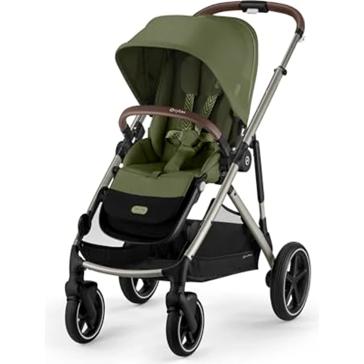 Cybex Gold Kinderwagen GAZELLE S, All-in-1-System mit 20+ Konfigurationen, ab Geburt bis 4 Jahre, max. 22 kg (Single-Modus), Moss Green – Bild 1