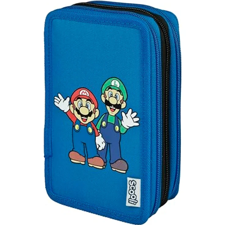 Scooli Tripledecker Super Mario - Gefülltes Schüleretui mit hochwertigen Stiften & Zubehör - Ideal für Schule, Freizeit und unterwegs - ab 6 Jahren – Bild 1