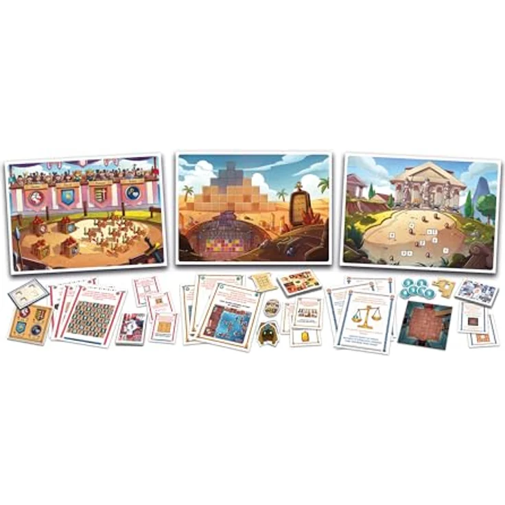 Clementoni Escape Game - Eine Reise durch die Zeit, Brettspiel mit 3 Tabletts, 60 Karten, 14 Gegenständen, für Kinder ab 8 Jahren, Mehrfarbig – Bild 2